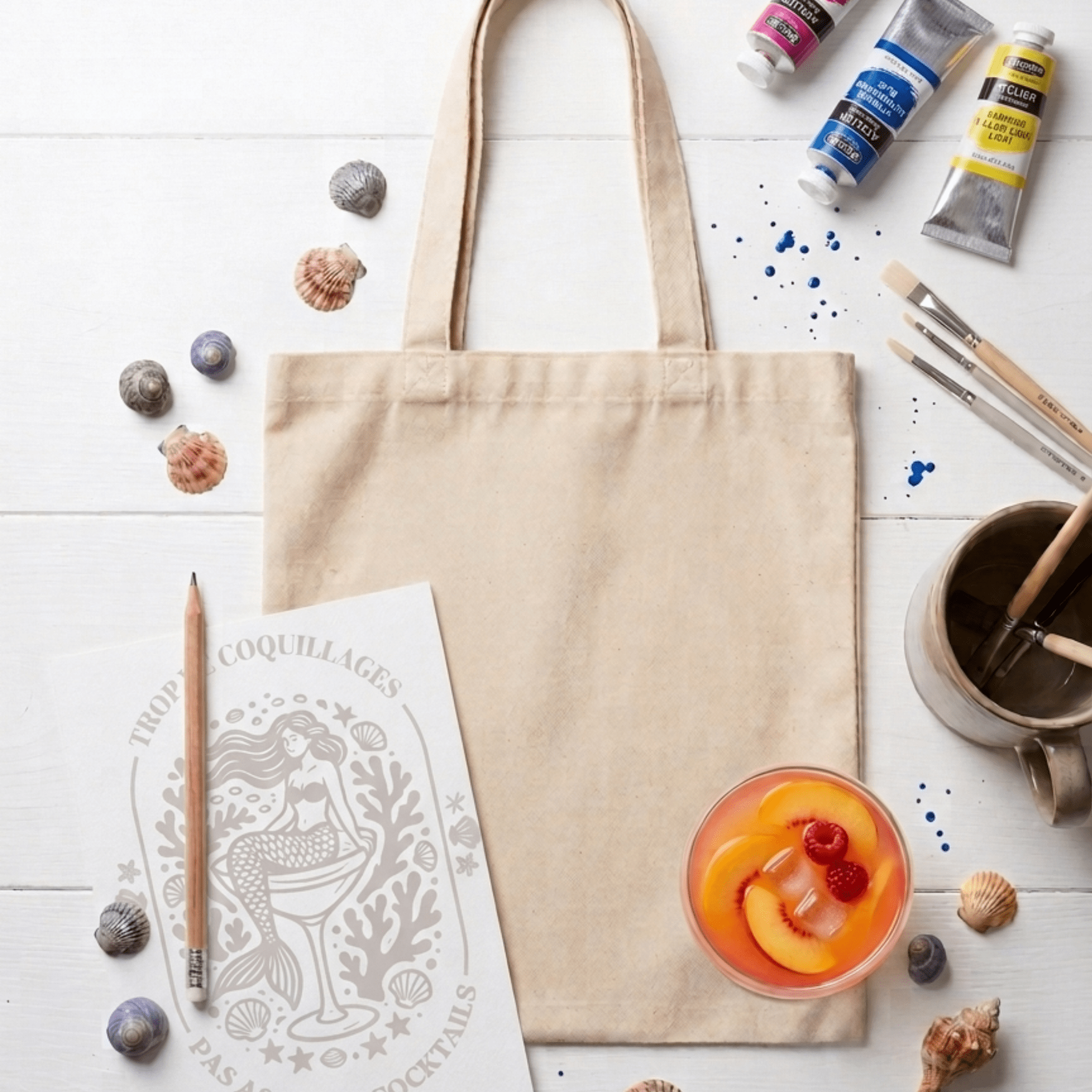 Mini kit - Peinture sur tote bag - Box Instant suspendu